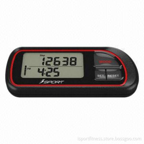 Pedometer with 12/24H format, made of ABS and acrylic, customized logos are accepted